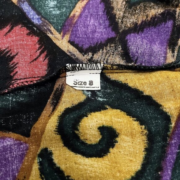 Funky soft 80s rayon skirt - Picture 3 of 4